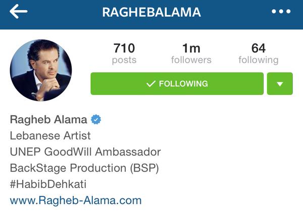 music nation ragheb alama 1 million followers instagram - followers instagram 1m